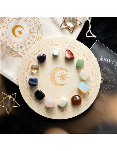 Astrology Wheel Crystal Grid Set AW_80924