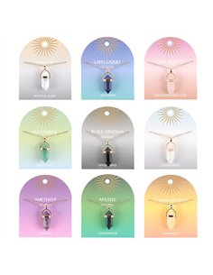 Set of 9 Crystal Pendant Necklaces CE_23125