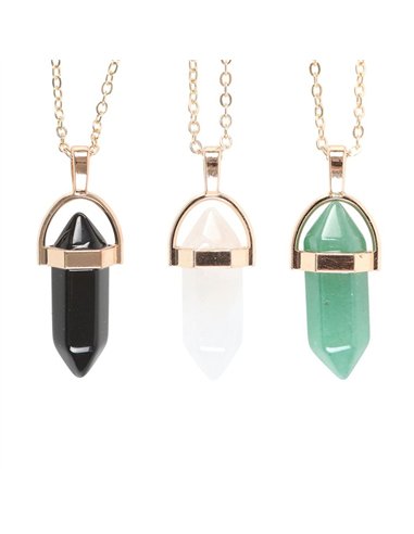 Set of 9 Crystal Pendant Necklaces CE_23125