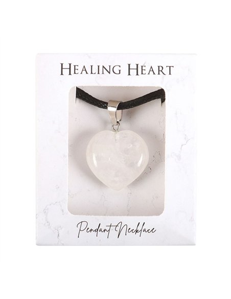 Clear Quartz Healing Crystal Heart Necklace CE_33224 - pic 137435 | FastDaddyshop