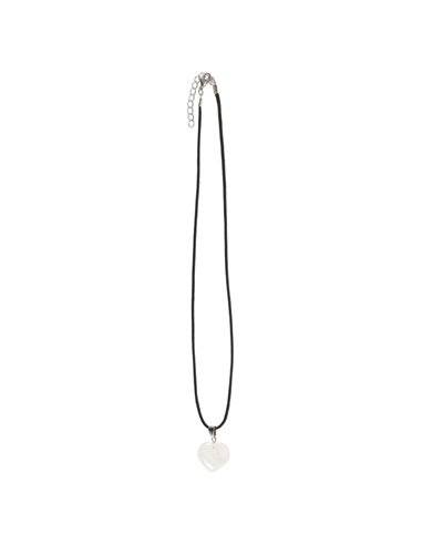 Clear Quartz Healing Crystal Heart Necklace CE_33224