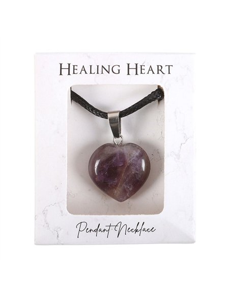 Amethyst Healing Crystal Heart Necklace CE_33324 - pic 137438 | FastDaddyshop