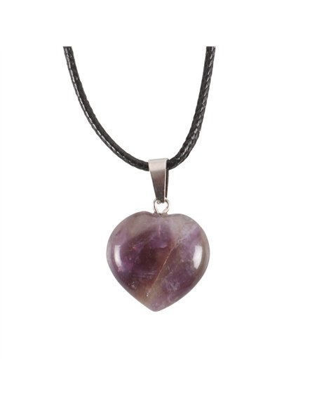 Amethyst Healing Crystal Heart Necklace CE_33324 - pic 137440 | FastDaddyshop