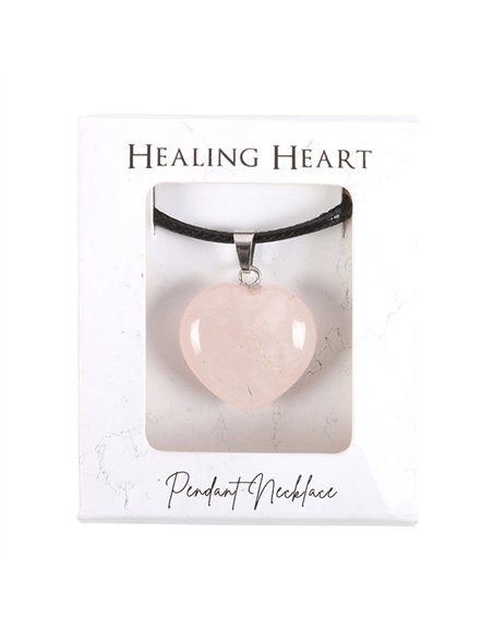 Rose Quartz Healing Crystal Heart Necklace CE_33424 - pic 137441 | FastDaddyshop