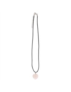 Rose Quartz Healing Crystal Heart Necklace CE_33424 2
