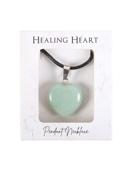 Green Adventurine Healing Crystal Heart Necklace CE_33624 - pic 137447 | FastDaddyshop
