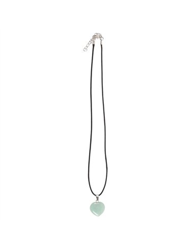 Green Adventurine Healing Crystal Heart Necklace CE_33624