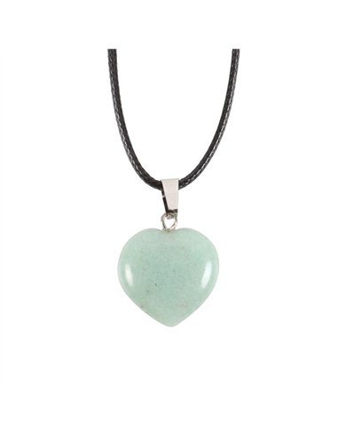 Green Adventurine Healing Crystal Heart Necklace CE_33624