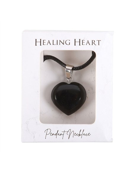 Black Obsidian Healing Crystal Heart Necklace CE_33724 - pic 137450 | FastDaddyshop