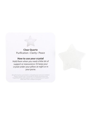 You're a Star Lucky Clear Quartz Crystal Star in a Bag CE_33824