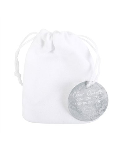 You're a Star Lucky Clear Quartz Crystal Star in a Bag CE_33824