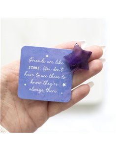 Friends Are Like Stars Lucky Amethyst Crystal Star in a Bag CE_33924 2
