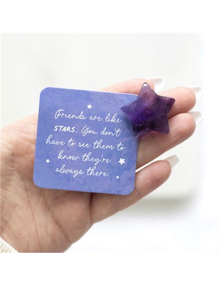 Friends Are Like Stars Lucky Amethyst Crystal Star in a Bag CE_33924 - pic 137461 | FastDaddyshop