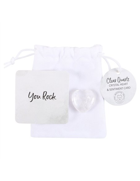 You Rock Clear Quartz Crystal Heart in a Bag CE_34124 - pic 137468 | FastDaddyshop