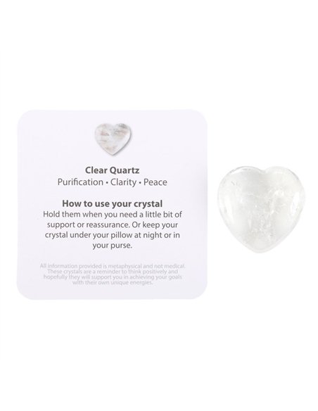 You Rock Clear Quartz Crystal Heart in a Bag CE_34124 - pic 137469 | FastDaddyshop