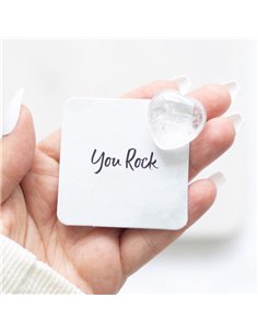 You Rock Clear Quartz Crystal Heart in a Bag CE_34124 2