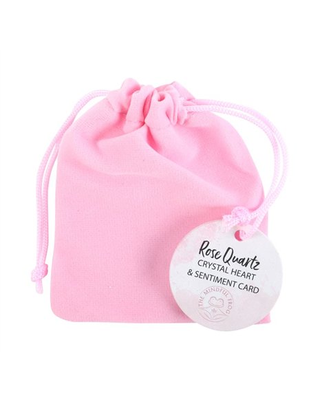 I Love You Rose Quartz Crystal Heart in a Bag CE_34224 - pic 137475 | FastDaddyshop