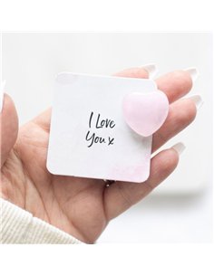 I Love You Rose Quartz Crystal Heart in a Bag CE_34224 2
