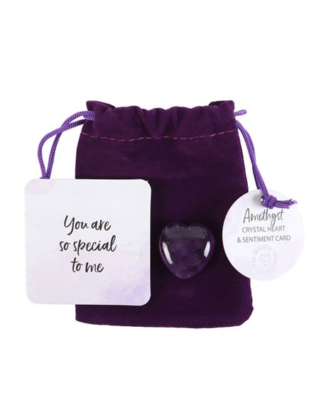 You Are Special to Me Amethyst Crystal Heart in a Bag CE_34324 - pic 137478 | FastDaddyshop