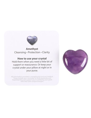 You Are Special to Me Amethyst Crystal Heart in a Bag CE_34324