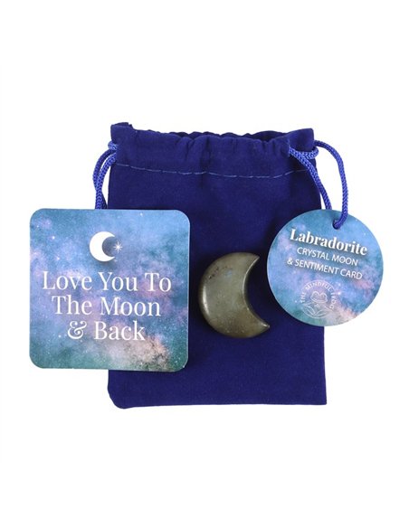 Love You to the Moon Labradorite Crystal Moon in a Bag CE_34624 - pic 137488 | FastDaddyshop