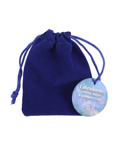 Love You to the Moon Labradorite Crystal Moon in a Bag CE_34624