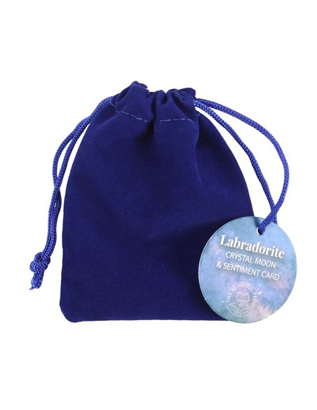 Love You to the Moon Labradorite Crystal Moon in a Bag CE_34624 - pic 137490 | FastDaddyshop
