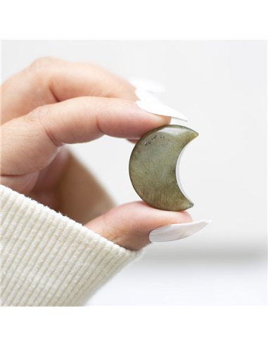 Love You to the Moon Labradorite Crystal Moon in a Bag CE_34624