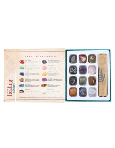 Set of 12 Natural Crystal Healing Gemstones CE_41224