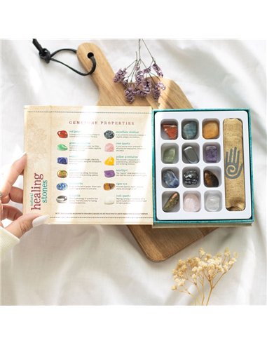Set of 12 Natural Crystal Healing Gemstones CE_41224