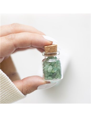 Jar of Luck Aventurine Crystal in a Matchbox CE_89523