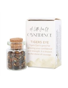 Jar of Confidence Tiger's Eye Crystal in a Matchbox CE_89623