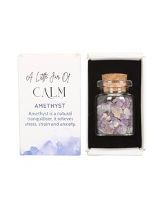 Jar of Calm Amethyst Crystal in a Matchbox CE_89723 2