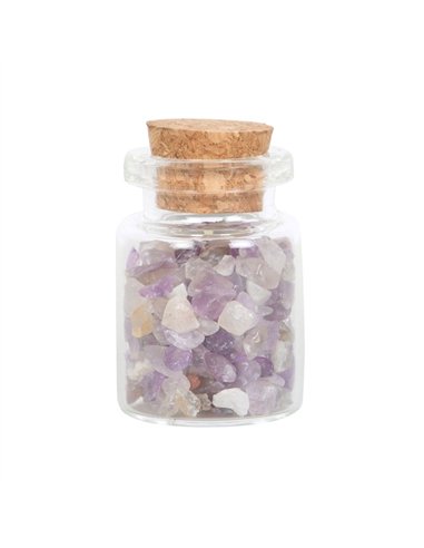 Jar of Calm Amethyst Crystal in a Matchbox CE_89723