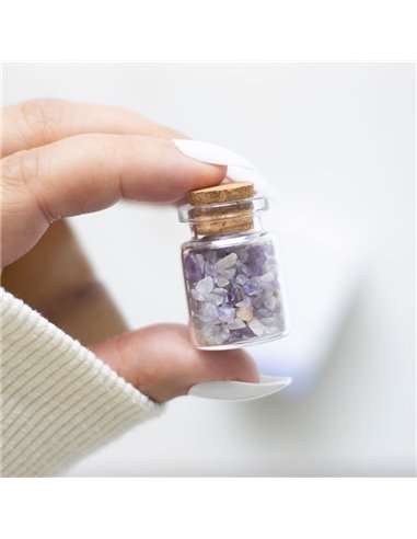 Jar of Calm Amethyst Crystal in a Matchbox CE_89723