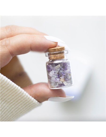 Jar of Calm Amethyst Crystal in a Matchbox CE_89723 - pic 137570 | FastDaddyshop