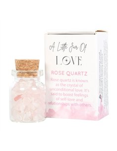 Jar of Love Rose Quartz Crystal in a Matchbox CE_89823