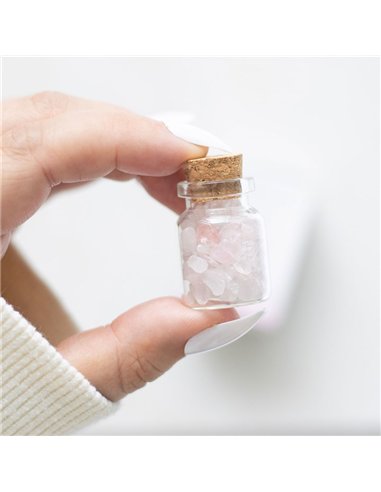Jar of Love Rose Quartz Crystal in a Matchbox CE_89823