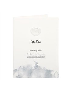 You Rock Clear Quartz Crystal Heart Greeting Card CE_89923