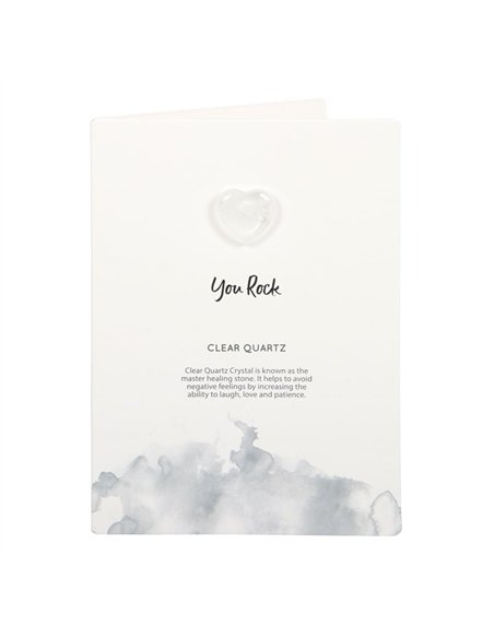 You Rock Clear Quartz Crystal Heart Greeting Card CE_89923 - pic 137578 | FastDaddyshop