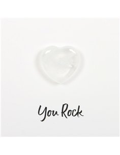You Rock Clear Quartz Crystal Heart Greeting Card CE_89923 2