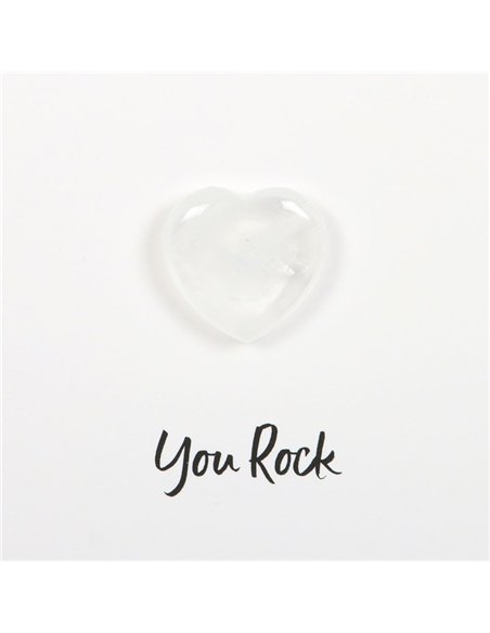 You Rock Clear Quartz Crystal Heart Greeting Card CE_89923 - pic 137579 | FastDaddyshop