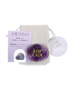 Stay Calm Amethyst Crystal Palm Stone CE_90523