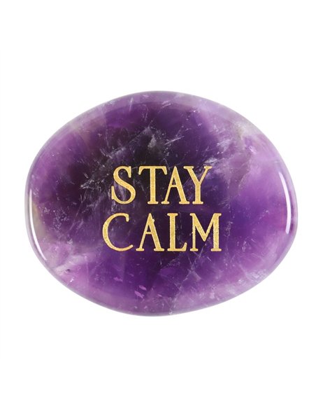 Stay Calm Amethyst Crystal Palm Stone CE_90523 - pic 137586 | FastDaddyshop