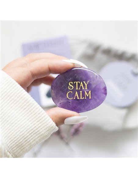 Stay Calm Amethyst Crystal Palm Stone CE_90523 - pic 137589 | FastDaddyshop