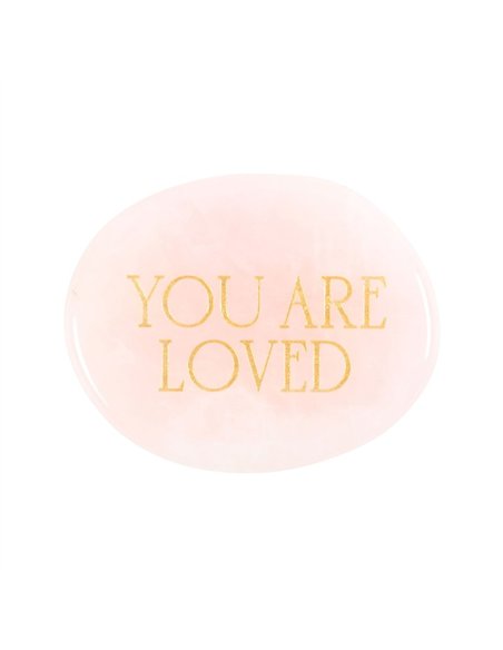 You Are Loved Rose Quartz Crystal Palm Stone CE_90723 - pic 137598 | FastDaddyshop
