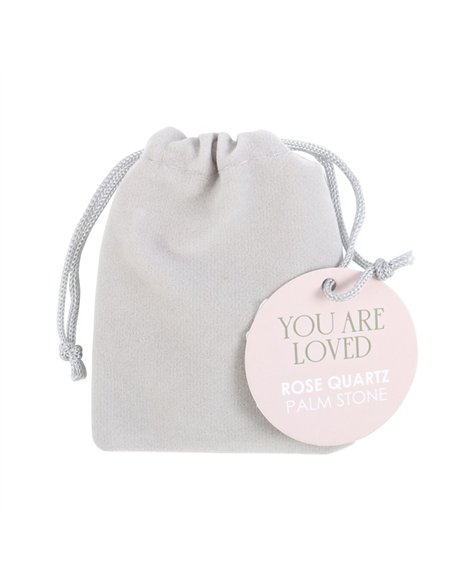 You Are Loved Rose Quartz Crystal Palm Stone CE_90723 - pic 137600 | FastDaddyshop