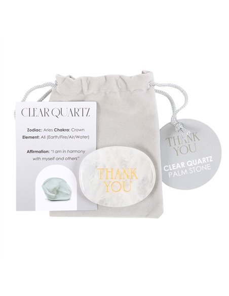 Thank You Clear Quartz Crystal Palm Stone CE_90823 - pic 137603 | FastDaddyshop
