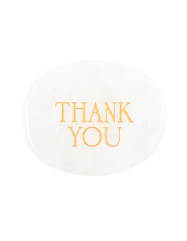 Thank You Clear Quartz Crystal Palm Stone CE_90823