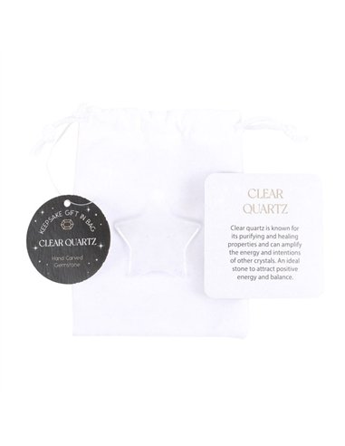 Clear Quartz Crystal Star in a Bag CM_00225